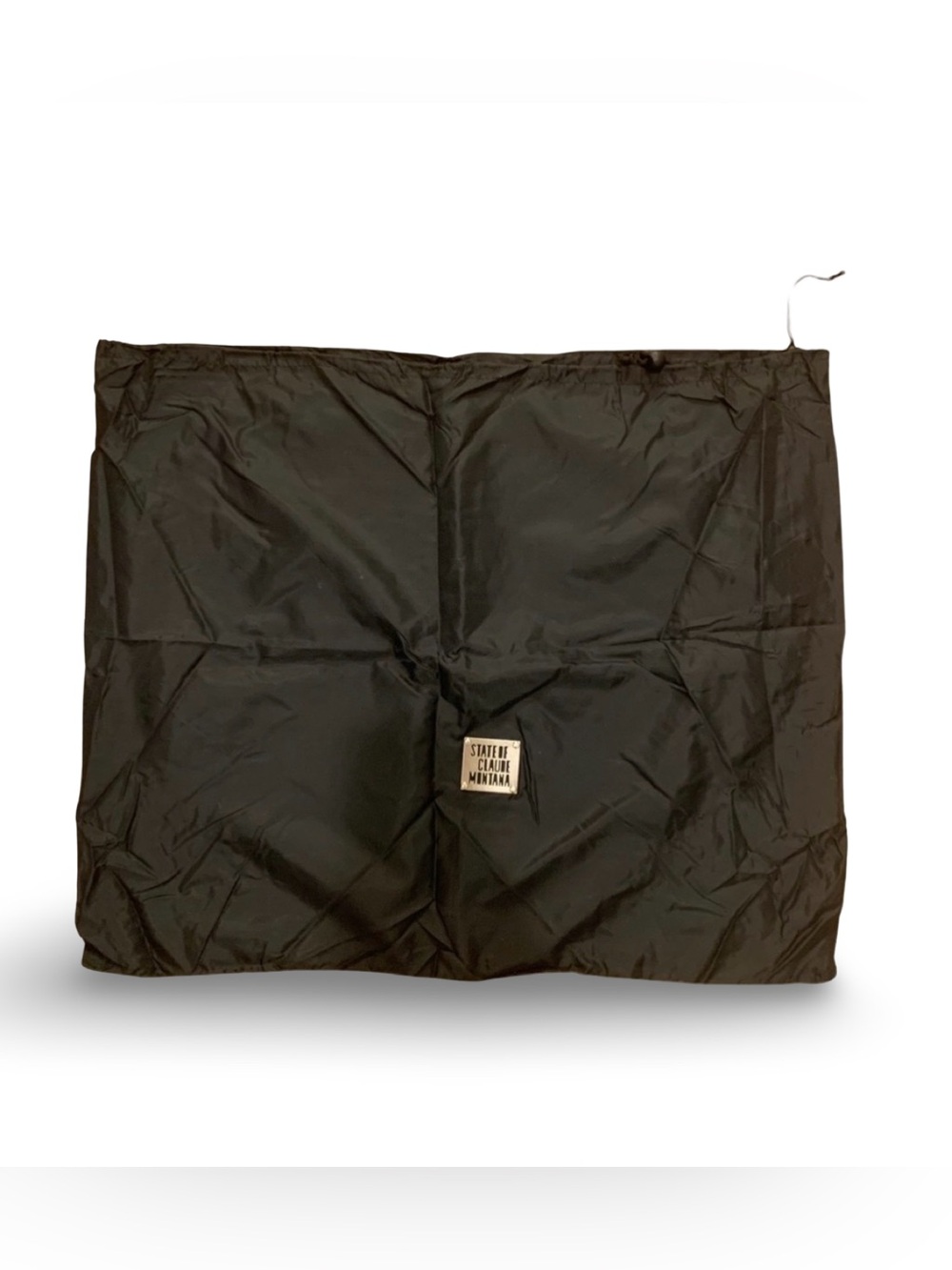 STATE OF CLAUDE MONTANA black nylon large travel bag with logo